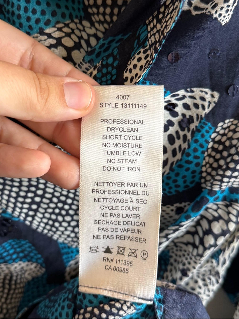 Tory Burch Blue Cotton Seashell Print Sequin Top Size 2 Coastal Grandma Summer - Picture 5 of 9